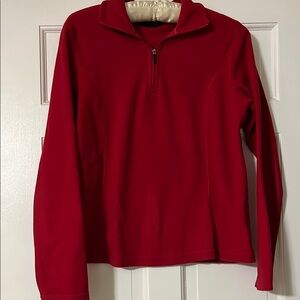 Red Quarter-Zip Pullover
